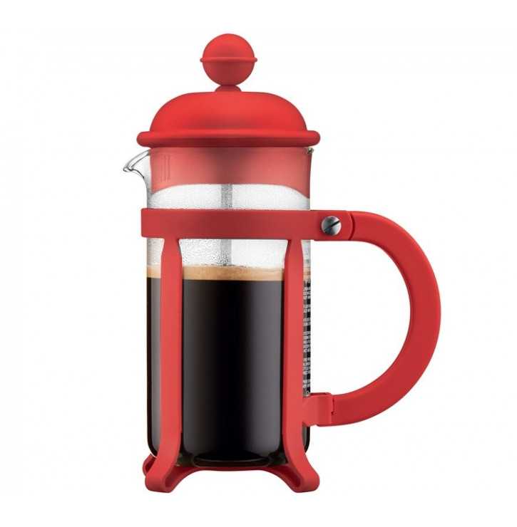 Cafetière à Piston Java Bodum 3 tasses | Rouge | Mon-Cafe.com