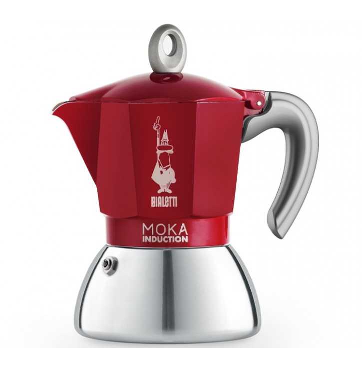 Cafetière Moka induction Bialetti Rouge - 6 tasses | Mon-Cafe.com