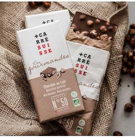 Tablette chocolat au lait noisettes entières | N°50 | Carré Suisse