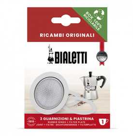 Kit Bialetti 3 joints et filtre Ricambi | 1 tasse | Mon-Cafe.com