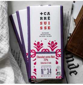 N°34 Chocolat Extra Noir 72% - Sélection d'Inde|Carré Suisse|3760231780283