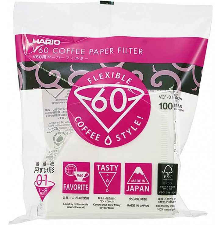 Hario Filtre papier conique V60 1-2 tasses||4977642723313