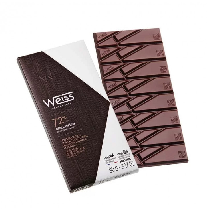 Chocolat Noir Ebène 72% - Mon-Cafe.com