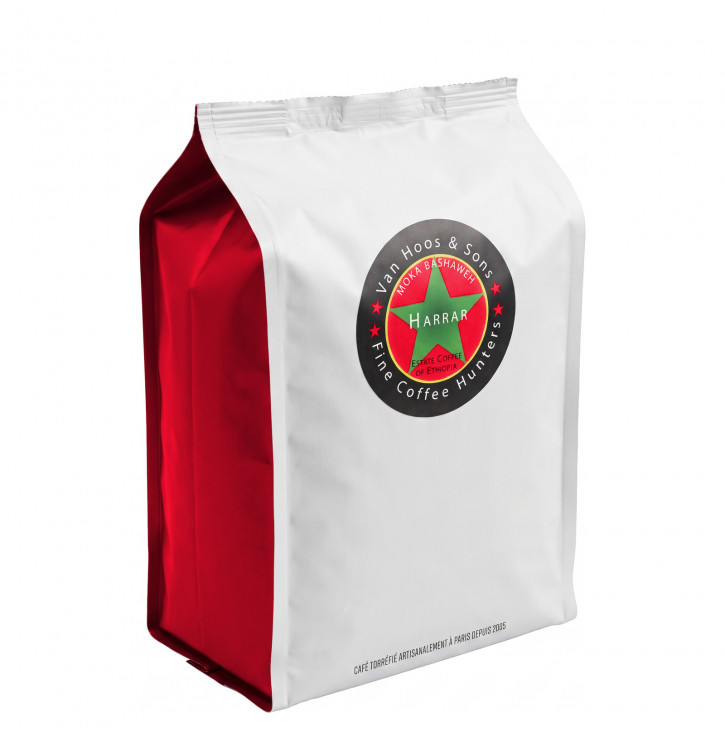 Moka Harrar Bashaweh, Ethiopie, café de spécialité Van Hoos & Sons, sachet 250 g